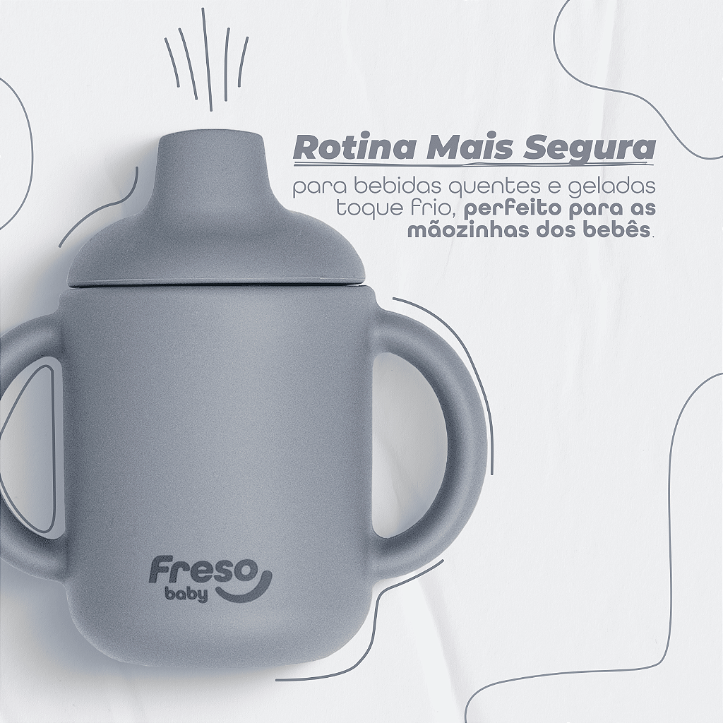 Copo de Transição Treinamento Freso Alimentação do Bebê BLW Silicone Livre de BPA 3