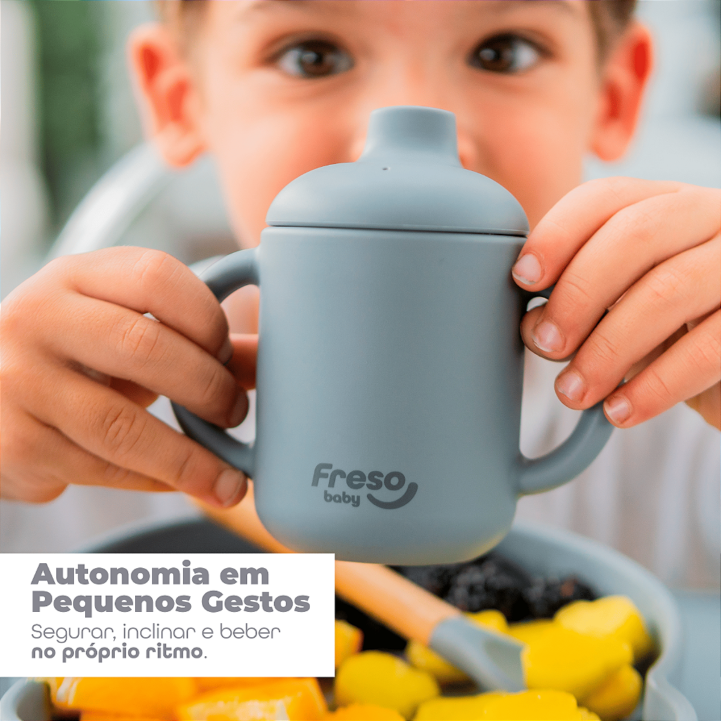 Copo de Transição Treinamento Freso Alimentação do Bebê BLW Silicone Livre de BPA 5