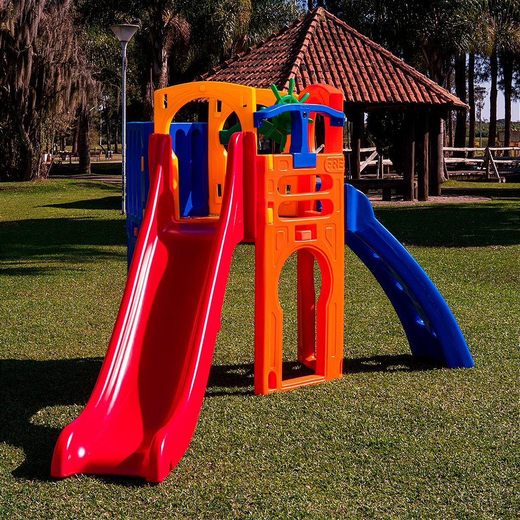 Playground Royal Prata com Escorregador Infantil Freso 2