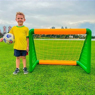 Mini Gol de Futebol Infantil Brasil Individual com Bola Freso 3