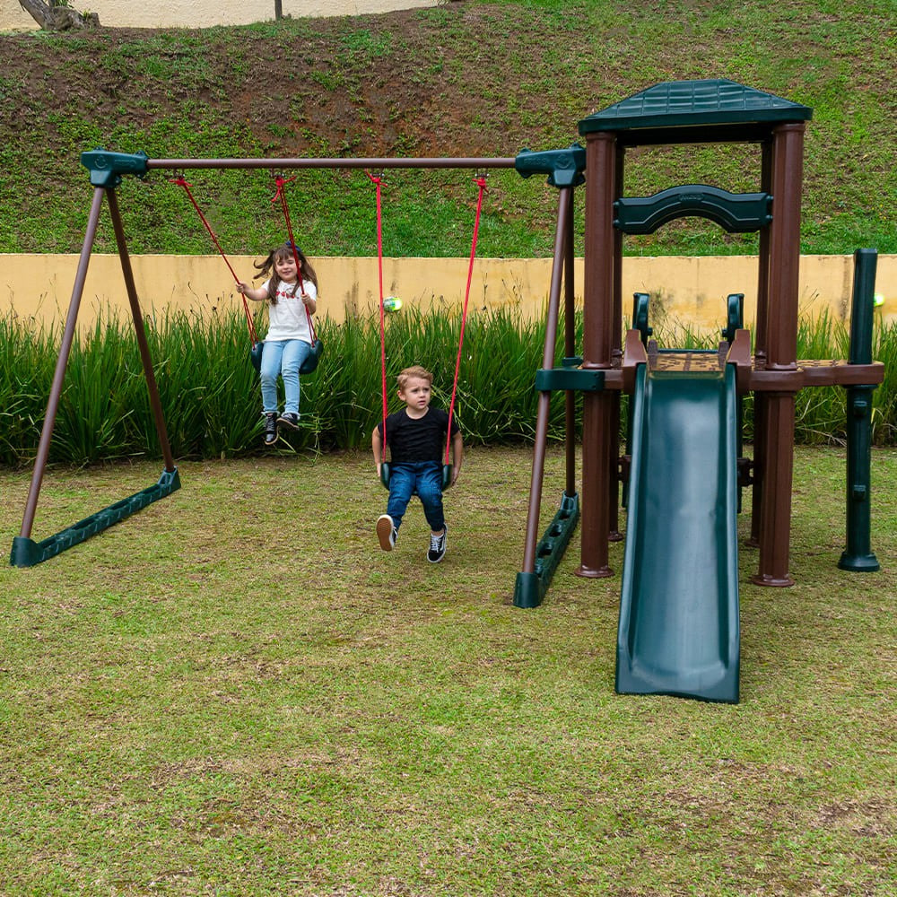 Playground Infantil Casa da Árvore EcoPlay com Balanço Criança Freso 2