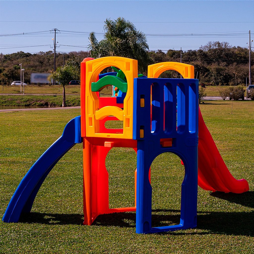 Playground Royal Prata com Escorregador Infantil Freso 3