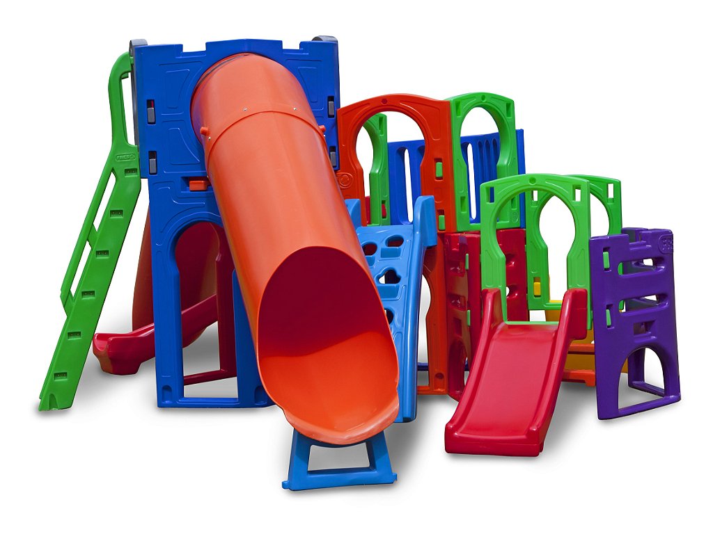 Playground Supremo Freso com 2 Tubos e Escorregador Infantil