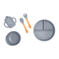 Kit Introdução Alimentar Freso Infantil 5 peças Silicone Prato com Ventosa