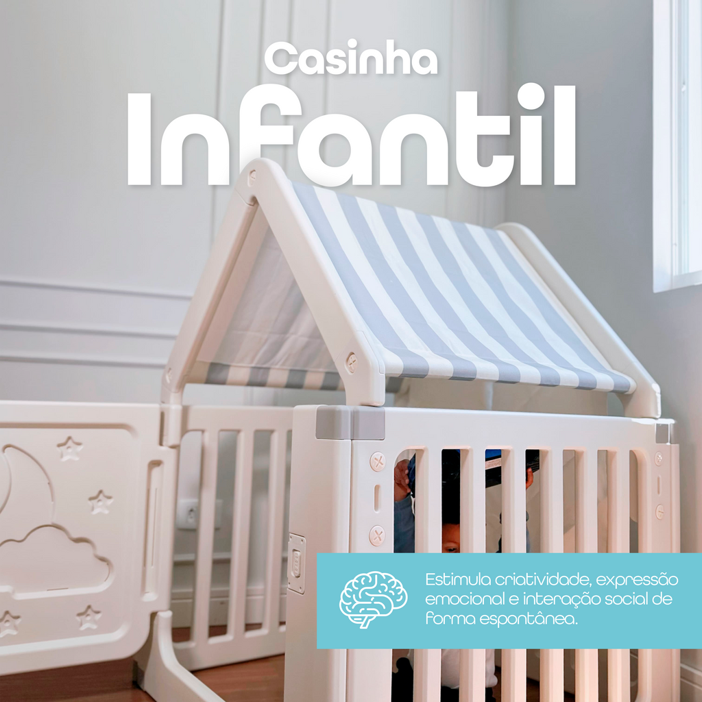 Freso Casinha Infantil com Cercado Estilo Cabana 2
