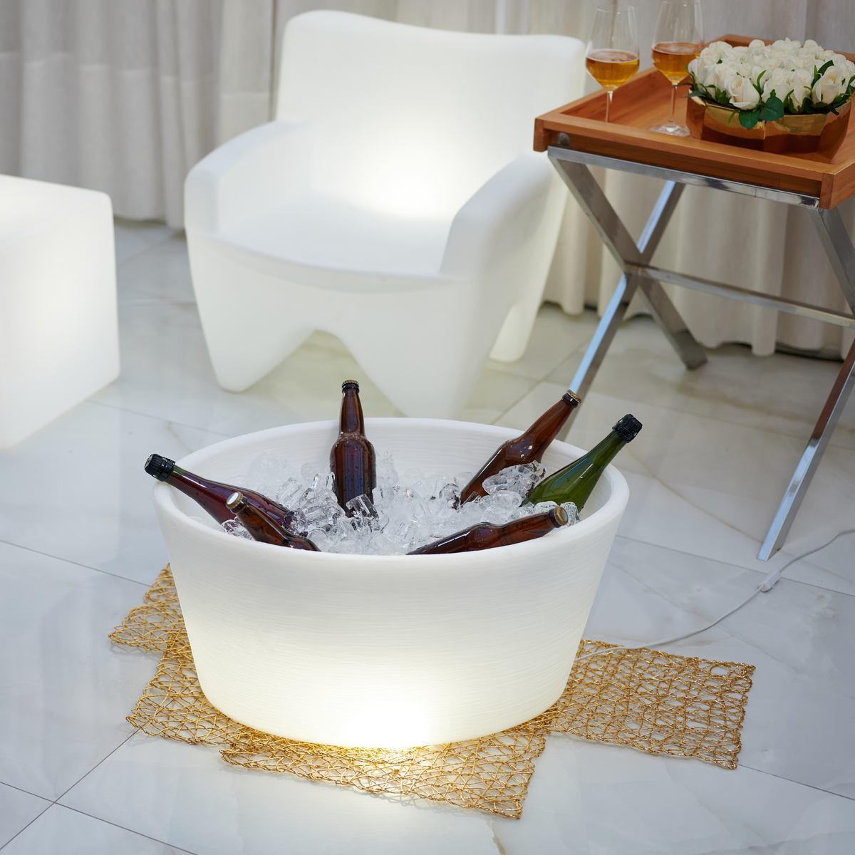 Champanheira de Mesa em Plástico Freso Lua Iluminada