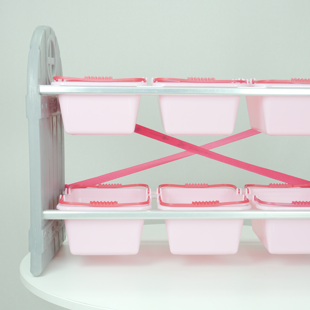 Organizador Arrumadinho Rosa 6 Cestos Freso 2