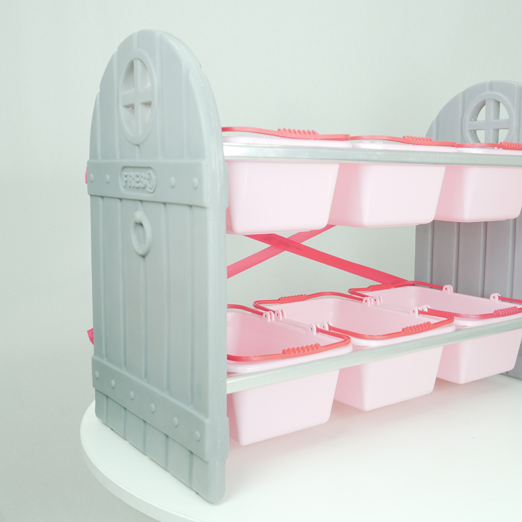 Organizador Arrumadinho Rosa 6 Cestos Freso 5