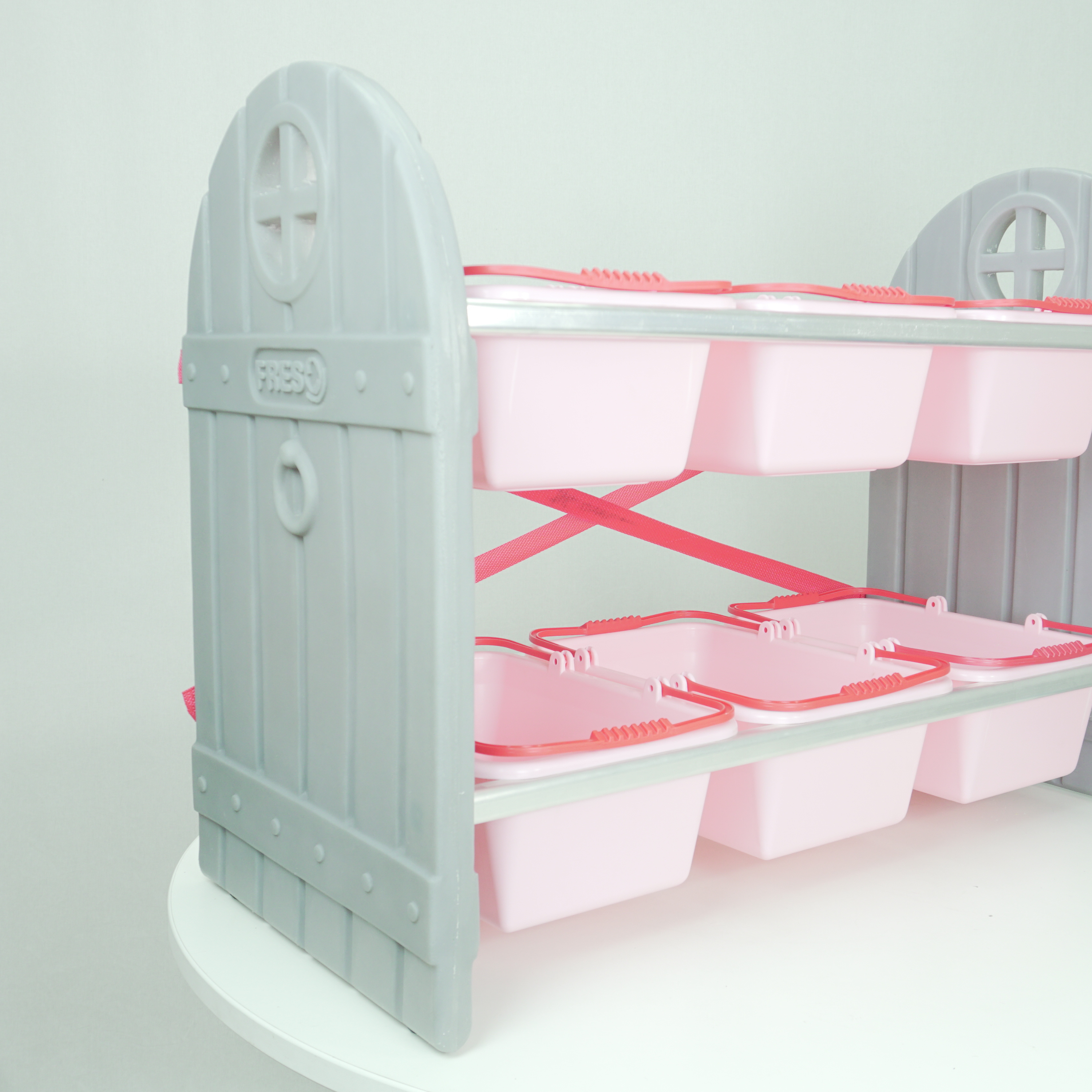 Organizador Arrumadinho Rosa 6 Cestos Freso 5