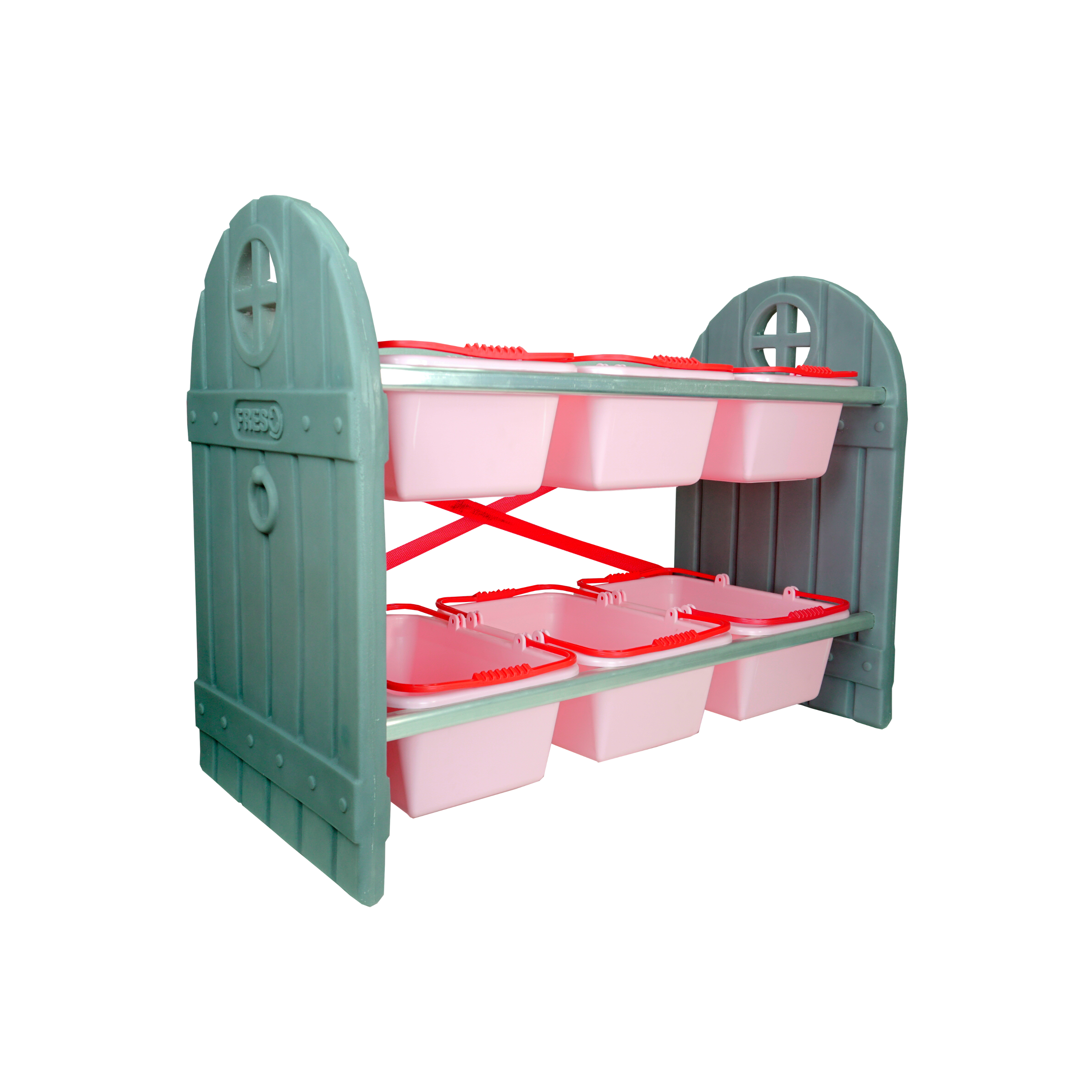 Organizador Arrumadinho Rosa 6 Cestos Freso