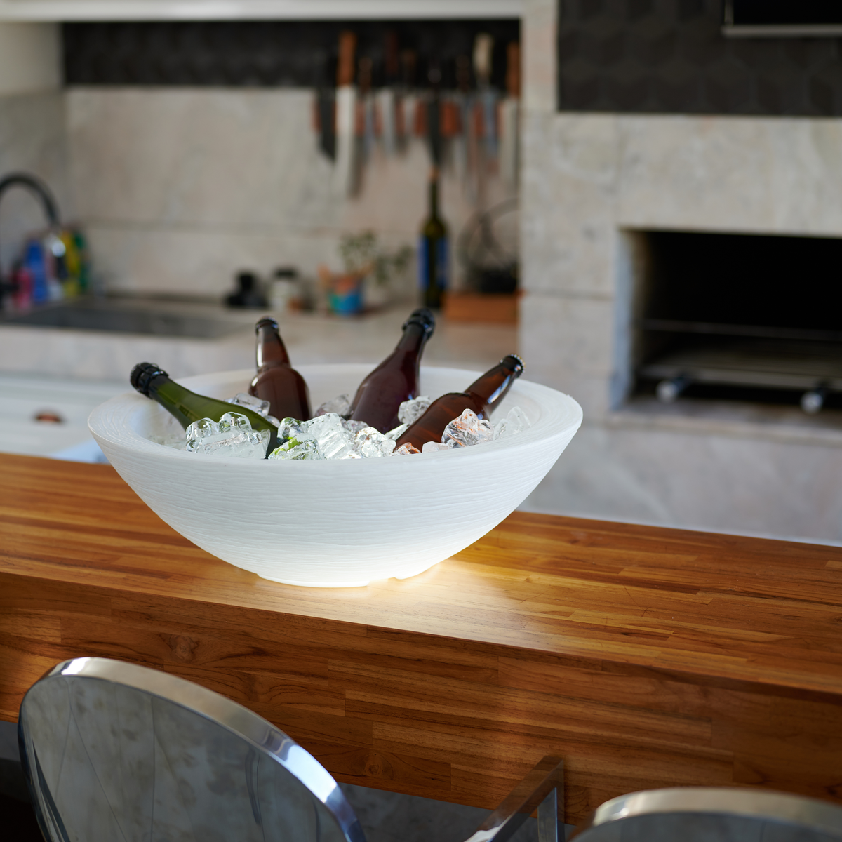 Champanheira de Mesa em Plástico Freso Bali Lua Iluminada