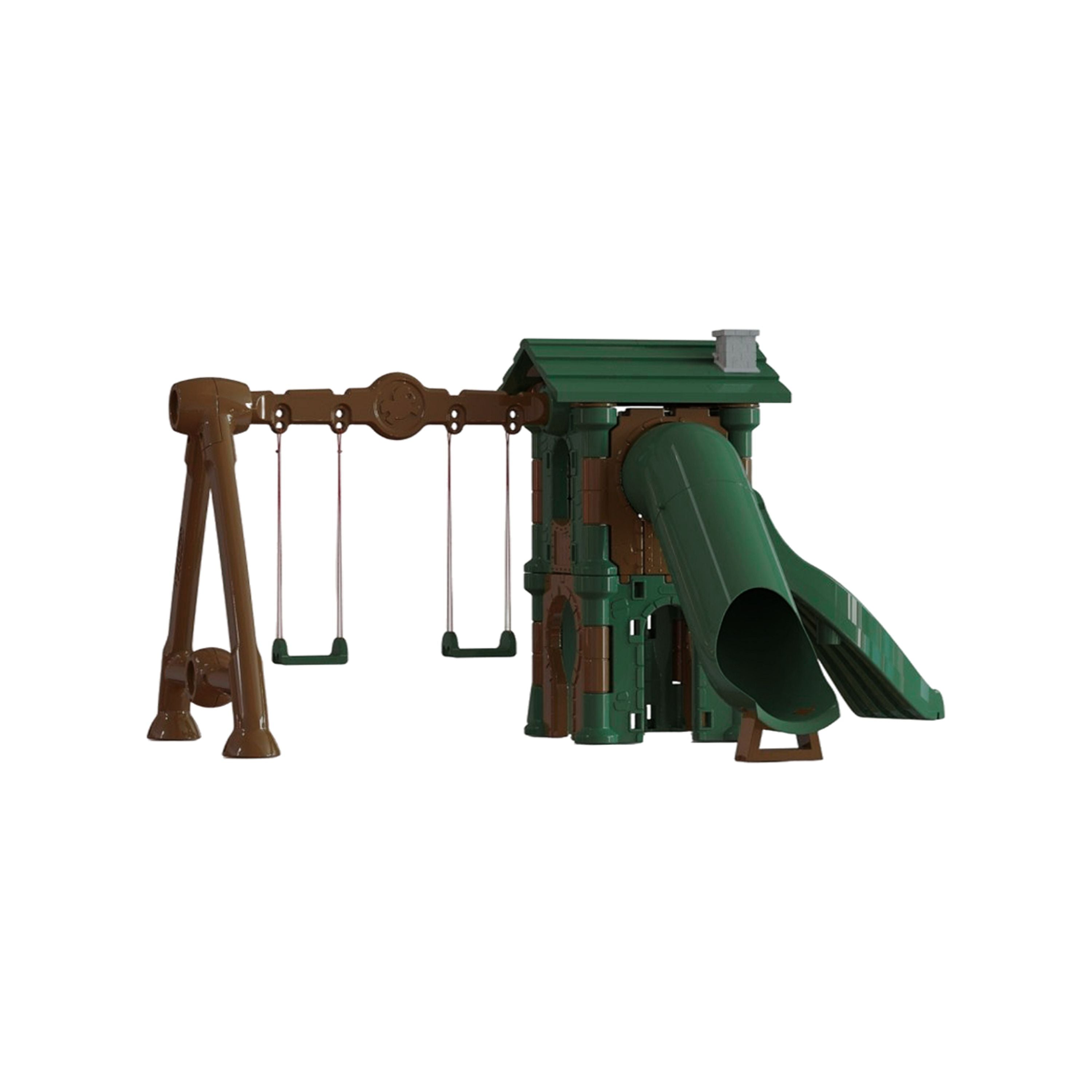Playground Torre do Castelo Eco Freso com Balanço e Escorregador