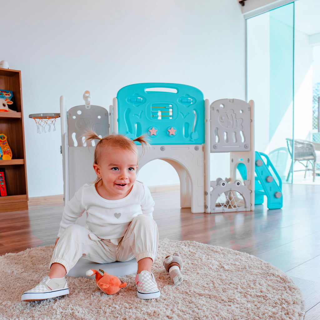 Playground Infantil 3 Torres Freso com Escorregador e Cesta de Basquete 3