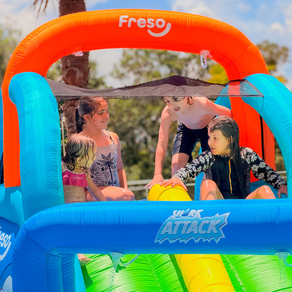 Escorregador Inflável Infantil Playground Shark Attack Freso 4