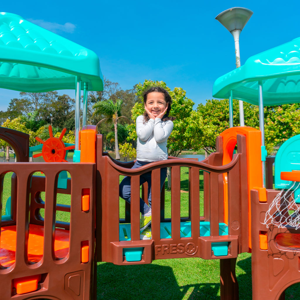 Playground Eco Spring Plus Freso com Escorregador Infantil 5
