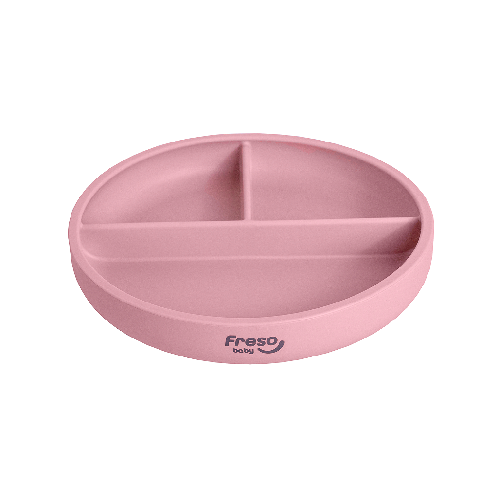 Prato Alimentação Infantil Bebê Freso BLW IA Silicone Livre de BPA com Ventosa e Divisória 2