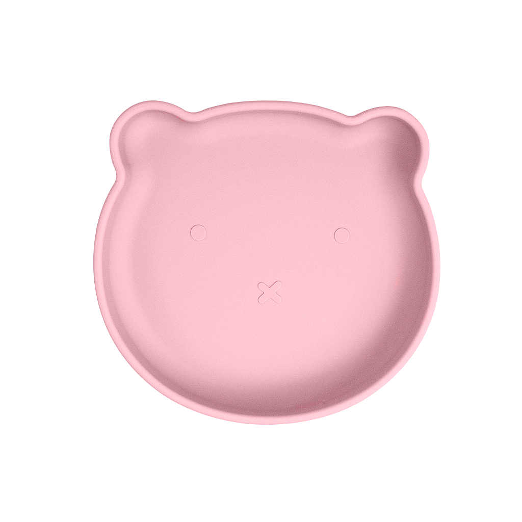 Prato Alimentação Infantil Bebê Freso Silicone BLW Livre BPA com Ventosa Forte Urso 4