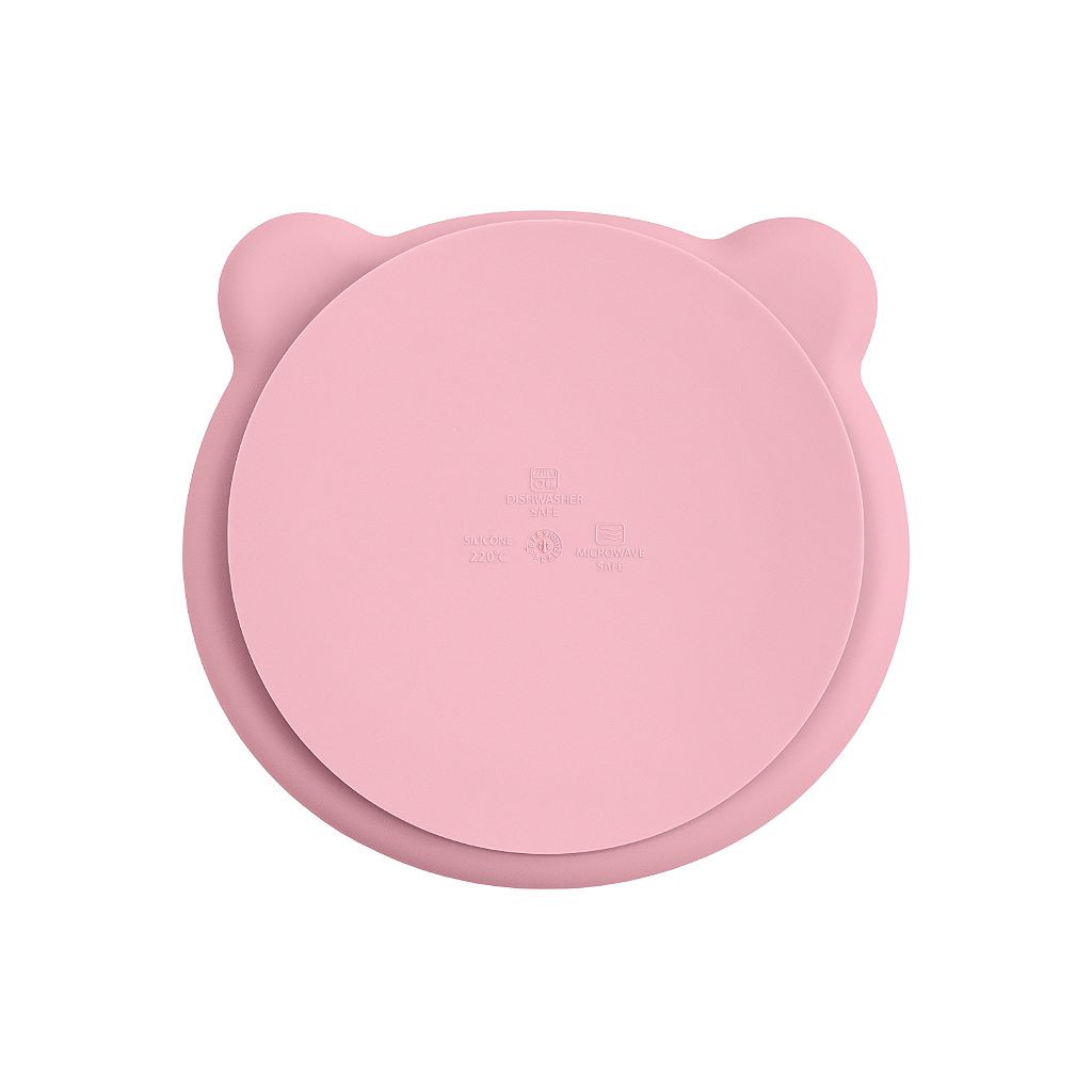 Prato Alimentação Infantil Bebê Freso Silicone BLW Livre BPA com Ventosa Forte Urso 5