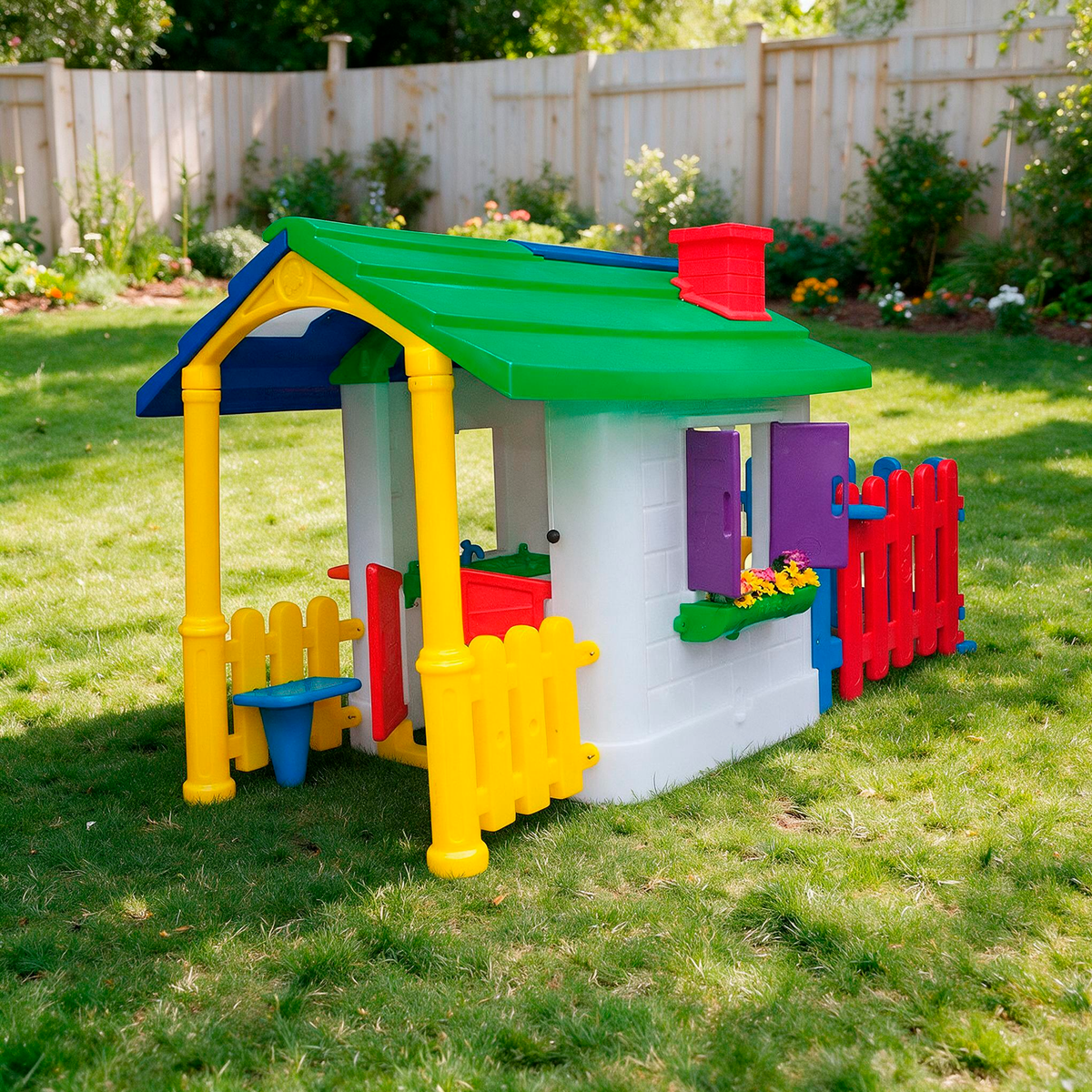Casinha de Brinquedo e Boneca Freso de Campo com Cerquinha