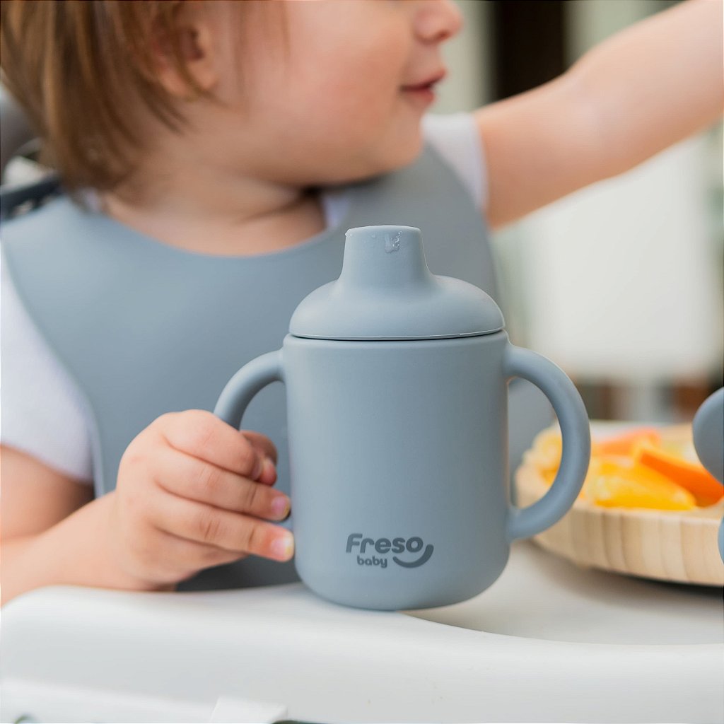 Copo de Transição Treinamento Freso Alimentação do Bebê BLW Silicone Livre de BPA 2