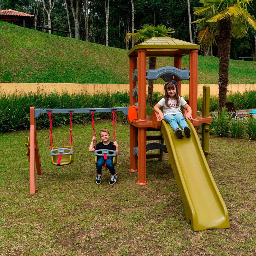 Playground Infantil Casa da Árvore Dinoplay com Balanço Bebê Freso 4