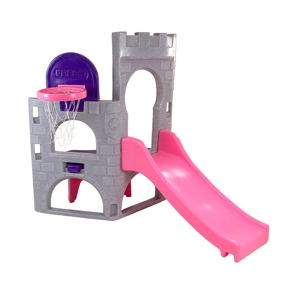 Playground Pocket UnicórnioPlay Freso com Escorregador Infantil e Cestinha