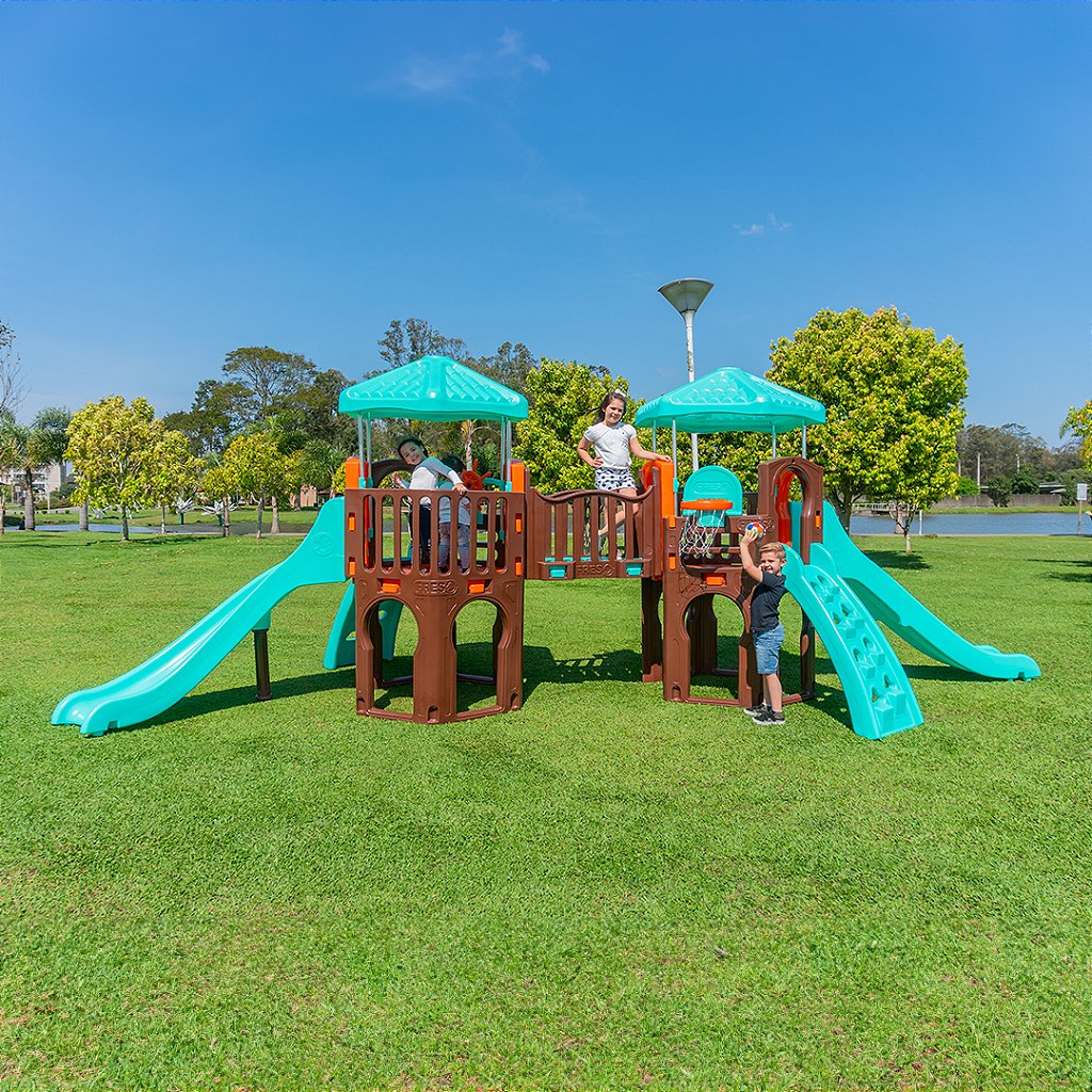 Playground Eco Spring Plus com Escorregador Infantil Freso 5