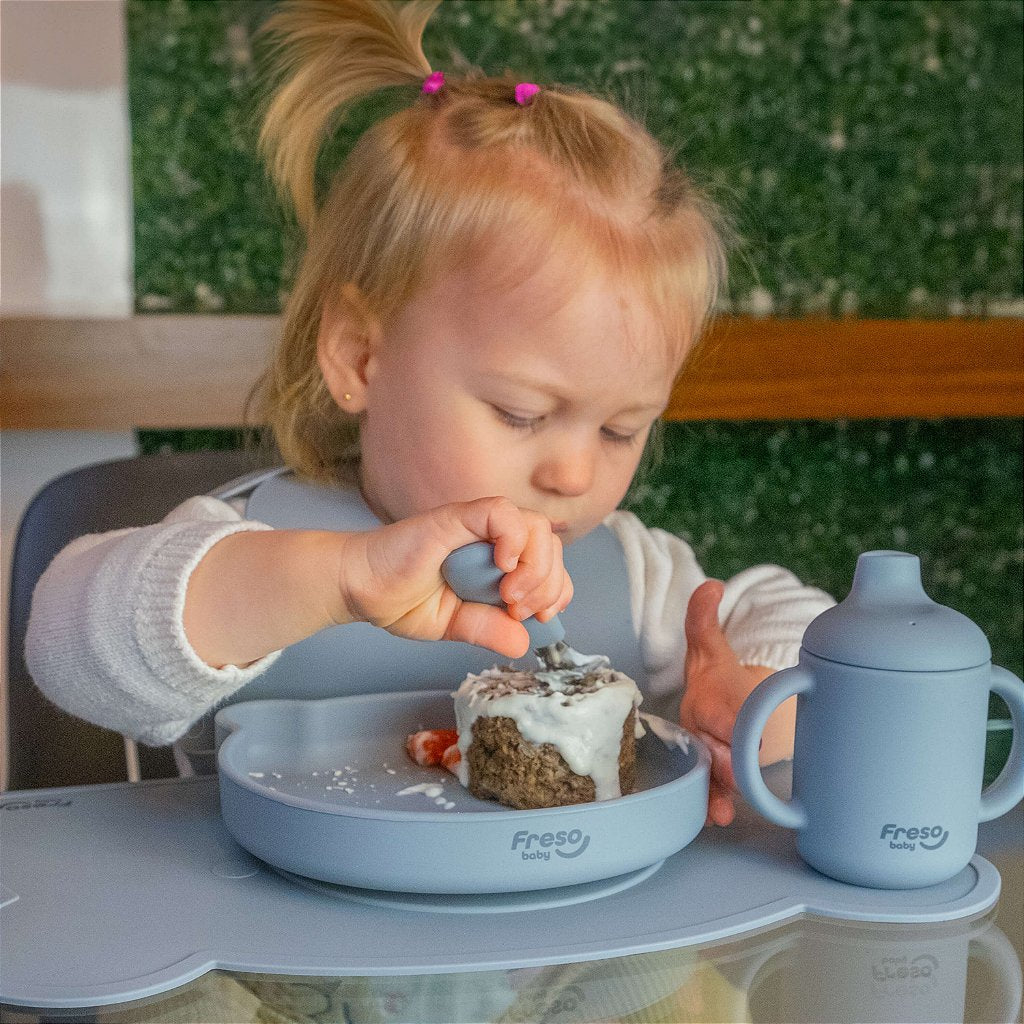 Kit Introdução Alimentar Infantil 7 Peças Urso Freso Silicone Livre BPA 2