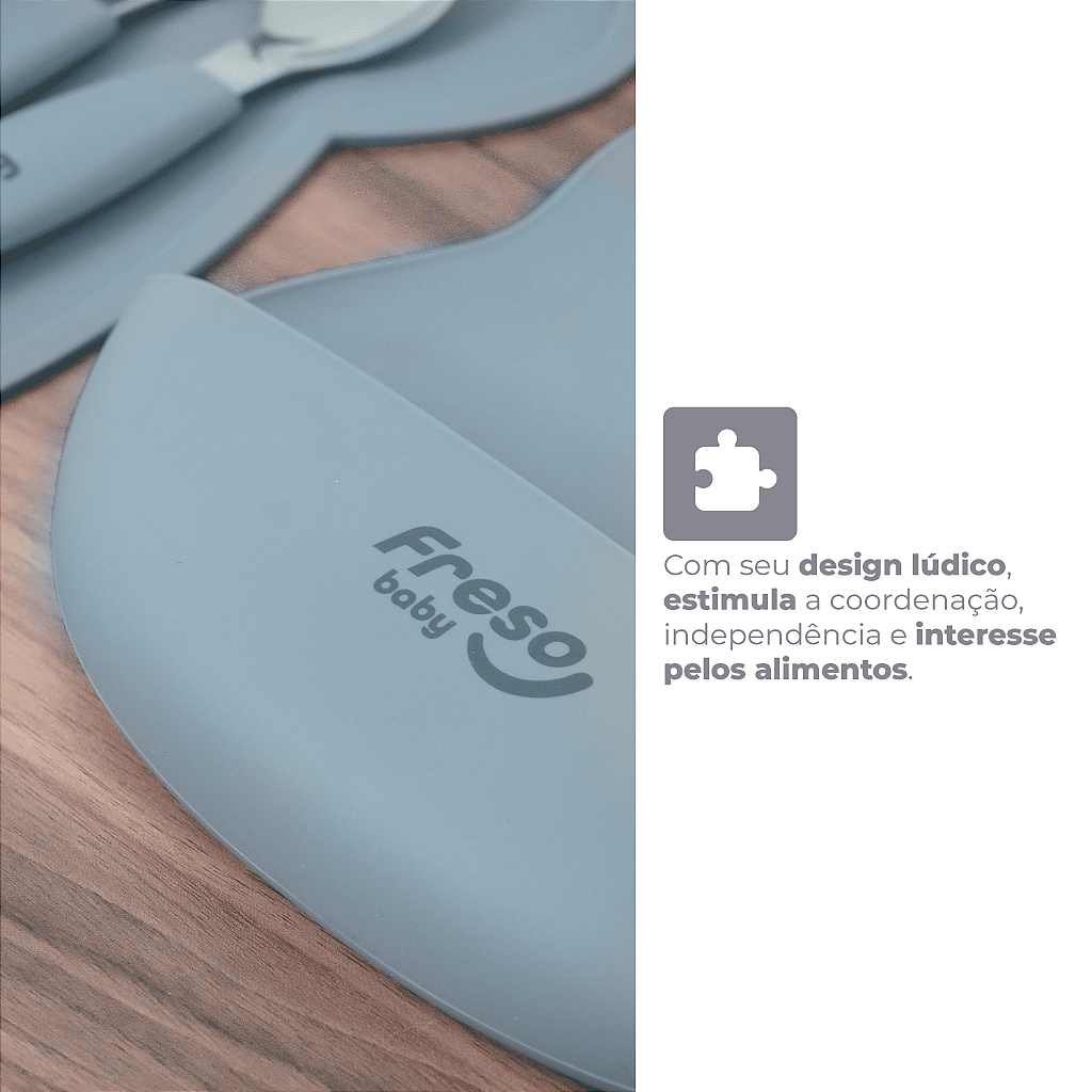 Kit Introdução Alimentar Infantil 7 Peças Urso Freso Silicone Livre BPA 5