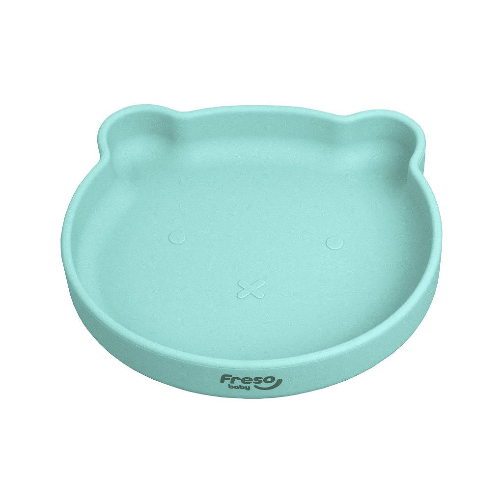 Prato Alimentação Infantil Bebê Freso Silicone BLW Livre BPA com Ventosa Forte Urso 3